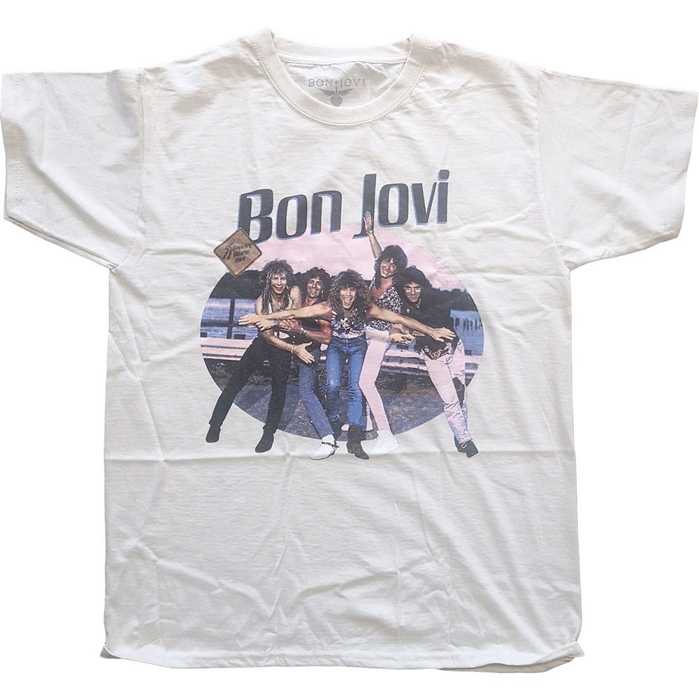 Bon Jovi - Breakout Heren Tshirt - Creme